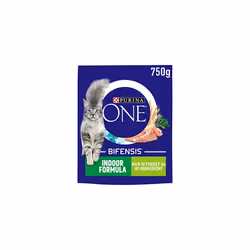 Purina One Indoor Adult Dry Cat Food Turkey 4x750g