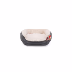 Rosewood Grey Jumbo Cord/Plush Oval Dog Bed, Large