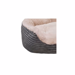Rosewood Grey Jumbo Cord/Plush Oval Dog Bed, Large