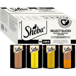 SHEBA Pouch Select Slices CIG Adult Pt Sel (DkTk,Ck,Dk,Pt) (120 x 85g)