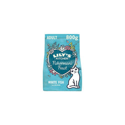 Lily's Kitchen Fisherman's Feast with White Fish & Salmon - Complete Adult Dry Cat Food (4 x 800g)