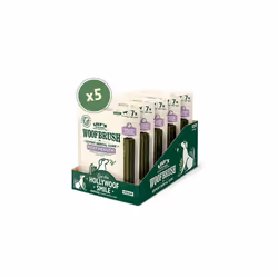 Lily's Kitchen Woofbrush Gut Health Dental Chew - Natural Dental Sticks for Medium Dogs (5 Packs of 7 Chews)
