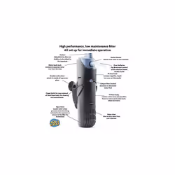 Interpet Internal Aquarium Fish Tank PF3 Power Filter, Cleans Water, for Coldwater & Tropical Aquariums Up to 126 Litre