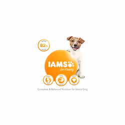 IAMS Complete Dry Dog Food for Senior 8+ Small and Medium Breeds with Chicken 12 kg