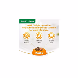 IAMS Delights Complete Wet Cat Food for Adult 1+ Cats Meat and Fish Variety in Jelly Multipack 72 x 85 g Pouches