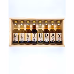 Birthday Rum Tasting Set - Miniature Rum Selection Gift Set Perfect For Any Rum Lover - 40ml Glass Bottles - Made By IL GUSTO (Pack of 8)