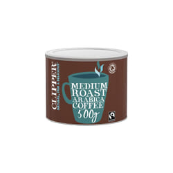 Clipper Organic Medium Roast Arabica Coffee | Instant Coffee | 500g Refill | Gourmet Coffee | Sustainable & Fairtrade Coffee by Clipper Teas |