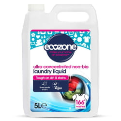 Ecozone Ultra Concentrated Laundry Liquid, Non Bio Detergent, Washing Machine Clothing Stain Removal & Cleaning Solution, Natural Vegan & Non Toxic,