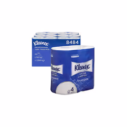 Kleenex Toilet Roll 8484 - 4 Ply Premium Toilet Paper - 24 Rolls x 160 White Toilet Tissue Sheets (3,840 sheets) , Pack of 24