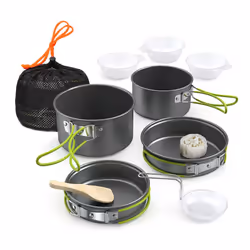 Lixada Camping Cookware, 2-3 People Multifunctional Portable Cooking Set for Outdoor Camping Hiking Picnic
