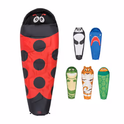 Kids Sleeping Bag by Highlander - Mummy Style - Themed Carry Backpack for Easy Transportation - Lightweight and Warm - Perfec ...