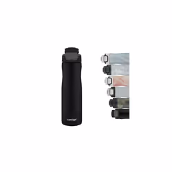 Contigo Drinking Bottle Autoseal Chill Matte Black, stainless steel water bottle with Autoseal technology, insulated bottle k ...