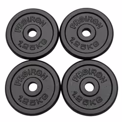 PROIRON Gym Quality Fitness Exercise Solid Cast Iron Weight Plate Discs 4 x 1.25kg