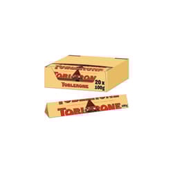 Toblerone Milk Chocolate Bars OFFICIAL, Made with Swiss Milk Chocolate, 20 x 100 g