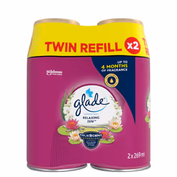 Glade Automatic Air Freshener Refills, Room Spray & Odour Eliminator, Relaxing Zen, Pack of 4 Duos (8 Refills x 269ml)