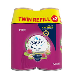 Glade Automatic Air Freshener Refills, Room Spray & Odour Eliminator, Relaxing Zen, Pack of 4 Duos (8 Refills x 269ml)