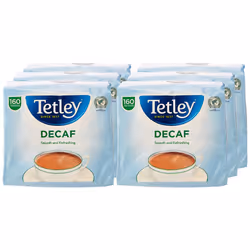 Tetley Original Decaf Tea Decaffeinated Black Tea Pack of 6 Boxes 960 Teabags