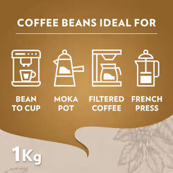 Lavazza Qualita Oro Coffee Beans, Medium Roast, 1000g x 2, Total 2000g