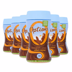 Options Salted Caramel Hot Chocolate Drink (Multipack of 6 x 220 g Jars)