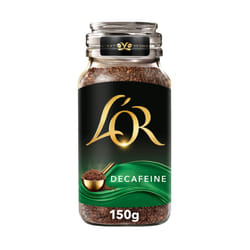 L'OR Decaf Instant Coffee 150g (Pack of 6 Jars, Total of 900g)