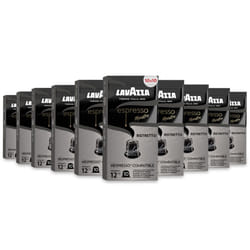 Lavazza, Espresso Maestro Ristretto, 100 Aluminium Capsules Compatible with Nespresso Original Machines, Chocolate & Caramel Notes, Arabica & Robusta,