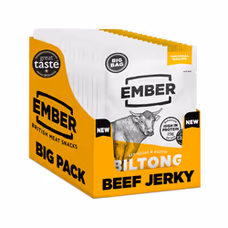 Ember Snacks: Biltong Beef Jerky Original Flavour (15 x 50g) - Protein Keto Snacks - On The Go Snack - from British and Irish ...