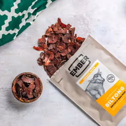 Ember Snacks: Biltong Beef Jerky Original Flavour (2 x 250g = 500g total) - Protein Keto Snacks, Bulk Bags - Resealable for On The Go Snack - From