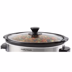Morphy Richards 3.5L Stainless Steel Slow Cooker, 3 Heat Settings, One Pot Solution, Dishwasher Safe Ceramic Pot, 460017