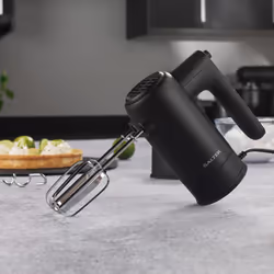 Salter EK5613BMBLK Kuro Hand Mixer ? Electric Whisk with Dough Hook and Beater Attachments, 5 Speeds Settings with Turbo Function, Eject Function to