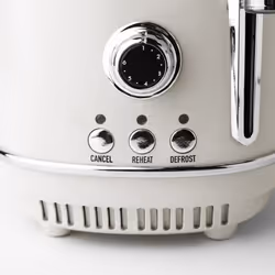 Haden Heritage White Toaster 2 Slice - Variable Browning Control - Electric Stainless Steel Toaster - Economy Mode - Reheat, Cancel and Defrost