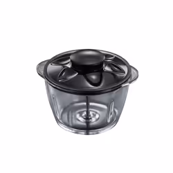 Russell Hobbs Desire Electric Fruit & Vegetable Mini Chopper, 1L glass bowl with 500ml food capacity & storage lid, Dishwasher safe parts, Stainless