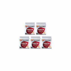 Tassimo Costa Americano Coffee Pods x16 (Pack of 5, Total 80 Drinks)
