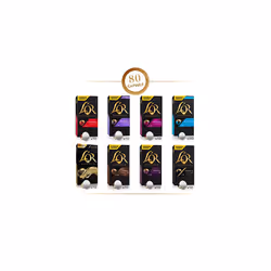 L'OR Favourites Assortment Nespresso Compatible Coffee Pods (Pack of 8, Total 80 Drinks)