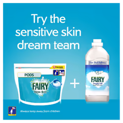 Fairy Non Bio All-in-1 PODS Laundry Detergent Washing Liquid Tablets/Capsules, 122 Washes (61x2), For Sensitive Skin