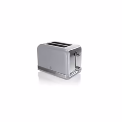 Swan ST19010GRN Retro 2-Slice Toaster with Defost/Reheat/Cancle Functions, Cord Storage, 815W, Retro Grey