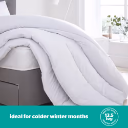 Silentnight Just Like Down 13.5 Tog Single Duvet - Luxury Hotel Winter Warm Thick Heavyweight Duvet Quilt with Soft Silky Down Like Fibres - Machine