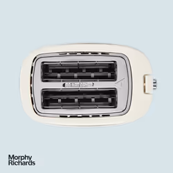 Morphy Richards Hive Cream 2 Slice Toaster - Gloss Finish - Plastic - 2 Slot - 220032