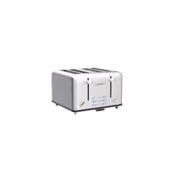 Aigostar Toaster 4 Slice Stainless Steel Toaster with Independent and Extra-Wide Slots, High Lifting, Defrost & Reheat Functions, Variable Browning