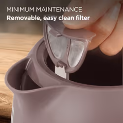 Kenwood Dusk Electric Kettle, 360? Swivel Base, Water Level Indicator, Cord Storage, Boil-Dry Protection, Removable Filter, Capacity 1.7L,