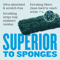 E-Cloth Kitchen Whizz, Non-scratch Kitchen Scrub Sponge, 300 Wash Promise, Green, 10 Pack