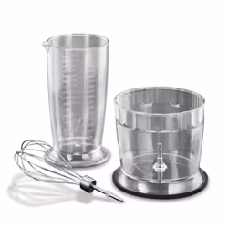 Russell Hobbs Desire 3 in 1 Electric Hand Blender, Fruit & Veg Mini Chopper & Whisk attachment, Stainless steel blending leg, whisk & blades, 500ml