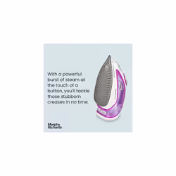 Morphy Richards 302000 Turbo Glide Steam Iron, 3 m Cable, 150 g Steam Shot, Auto Shut Off, 2800 W,Purple