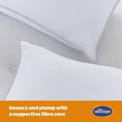 Silentnight Firm Support Pillows 4 Pack - Firm Pillows Ideal for Back and Side Sleepers with Fibre Core Centre for Head and Neck Support -