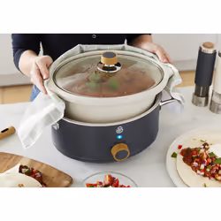Swan SF17021GRYN Nordic Slow Cooker with 3 Temperature Settings, Keep Warm Function, 3.5L, 200W, Grey
