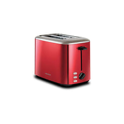 Morphy Richards Equip Red 2 Slice Toaster - Defrost And Reheat Settings - 2 Slot - Stainless Steel - 222066