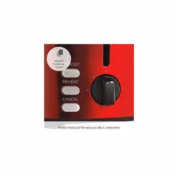 Morphy Richards Equip Red 2 Slice Toaster - Defrost And Reheat Settings - 2 Slot - Stainless Steel - 222066