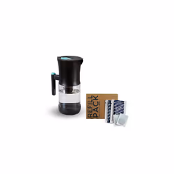 Phox V2 Water Filter | 2.2L Glass Water Filter Jug and Cartridge | 3 Month Supply (Clean pack)