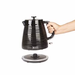Haden Devon Black Kettle - 1.7L Capacity - BPA Free Kettle With Auto-shutoff & Boil-Dry Protection - 3000W Electric Fast Boil Kettle