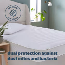 Silentnight Anti-Allergy Double Mattress Topper - Thick Deep Mattress Pad Protecting Against Allergies and Dust Mites - Hypoallergenic and Machine