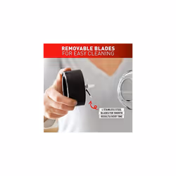 Tefal Blendforce II Blender, 1.25L Plastic Jug, 600W, 4 Removeable Stainless Steel Blades, 3 Programs + Pulse, Black, BL420840
